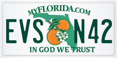 FL license plate EVSN42