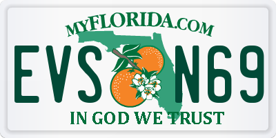 FL license plate EVSN69