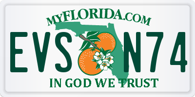 FL license plate EVSN74
