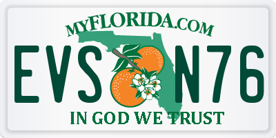 FL license plate EVSN76