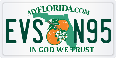 FL license plate EVSN95