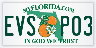FL license plate EVSP03