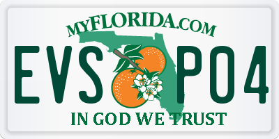 FL license plate EVSP04