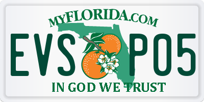 FL license plate EVSP05