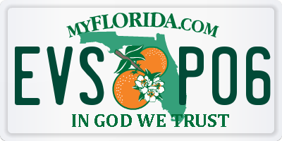 FL license plate EVSP06