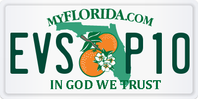 FL license plate EVSP10