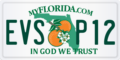 FL license plate EVSP12