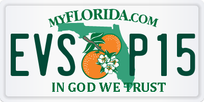 FL license plate EVSP15