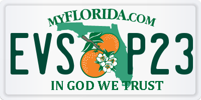 FL license plate EVSP23