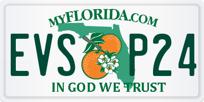 FL license plate EVSP24