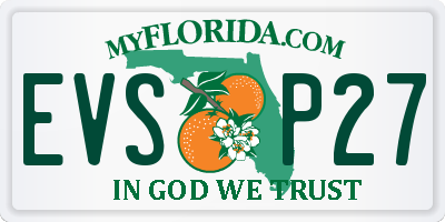 FL license plate EVSP27