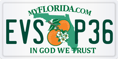 FL license plate EVSP36
