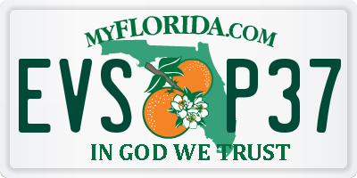 FL license plate EVSP37