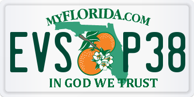FL license plate EVSP38