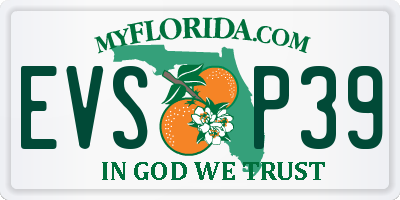FL license plate EVSP39