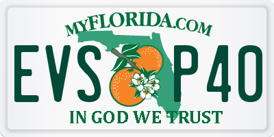 FL license plate EVSP40