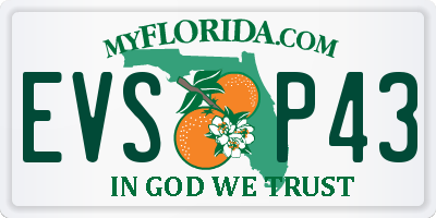 FL license plate EVSP43