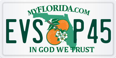 FL license plate EVSP45