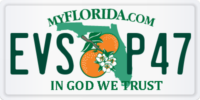 FL license plate EVSP47