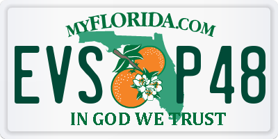 FL license plate EVSP48