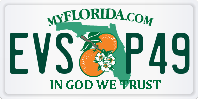FL license plate EVSP49