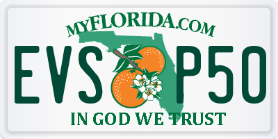 FL license plate EVSP50