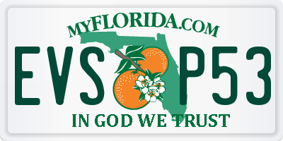 FL license plate EVSP53