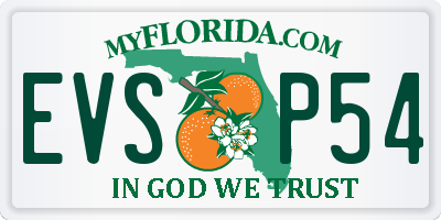 FL license plate EVSP54