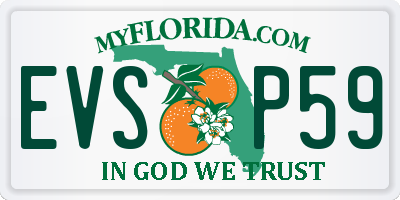 FL license plate EVSP59