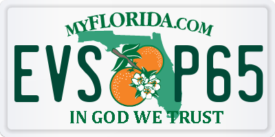 FL license plate EVSP65