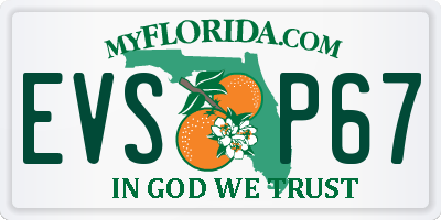 FL license plate EVSP67