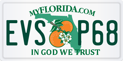 FL license plate EVSP68