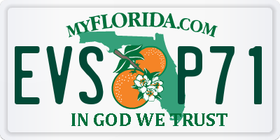 FL license plate EVSP71