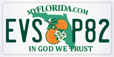 FL license plate EVSP82