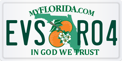 FL license plate EVSR04