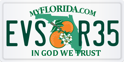 FL license plate EVSR35
