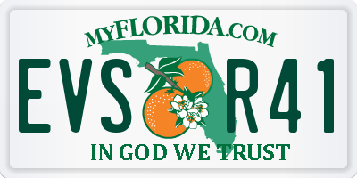 FL license plate EVSR41