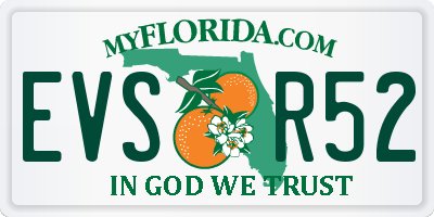 FL license plate EVSR52