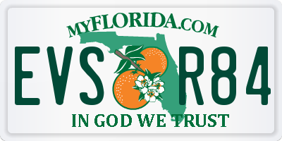 FL license plate EVSR84