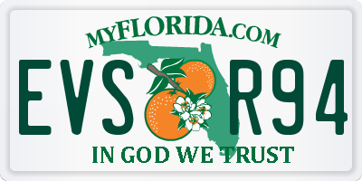 FL license plate EVSR94