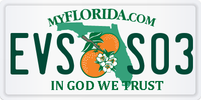 FL license plate EVSS03