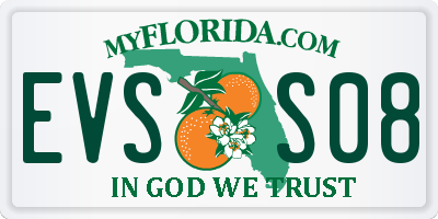 FL license plate EVSS08