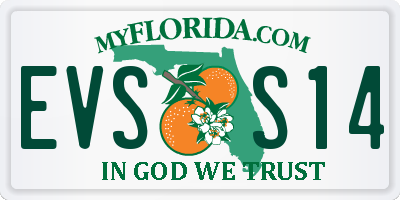 FL license plate EVSS14