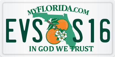 FL license plate EVSS16