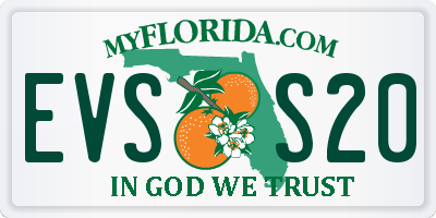 FL license plate EVSS20