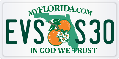 FL license plate EVSS30