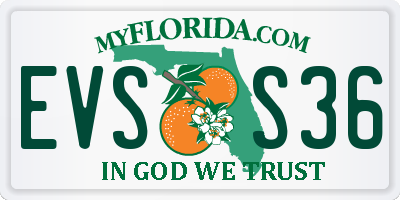 FL license plate EVSS36