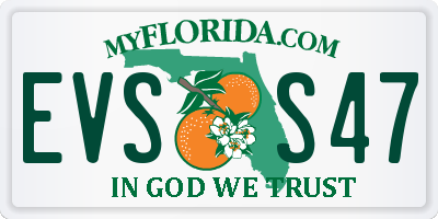 FL license plate EVSS47