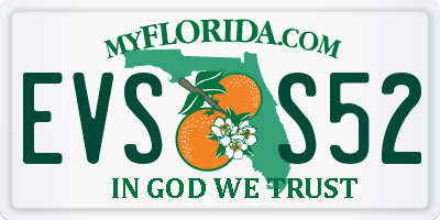 FL license plate EVSS52