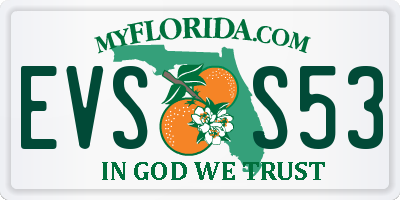 FL license plate EVSS53